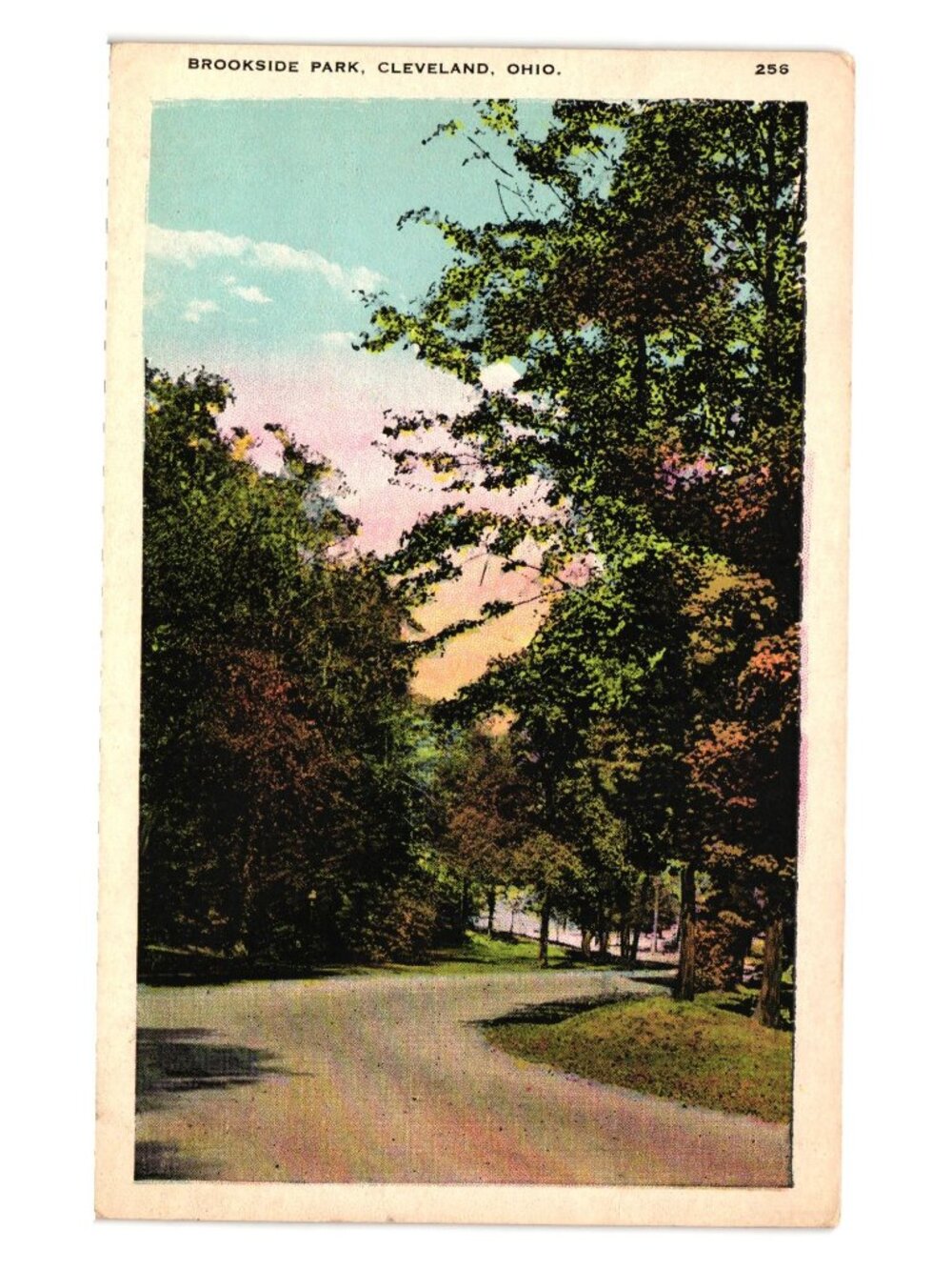 Brookside Park Cleveland Ohio 1920s Landscape View Vintage Postcard Sugarman Bro